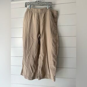 Old Navy Gauzy Flowy Wide Leg Pants Women’s Size XL, Comfort Waistband, Beige